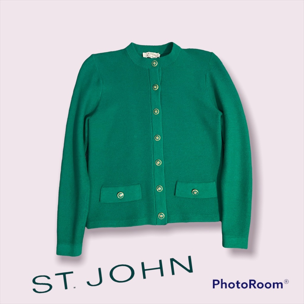 EUC-VINTAGE St. John for Neiman Marcus knit Cardigan-Size 4